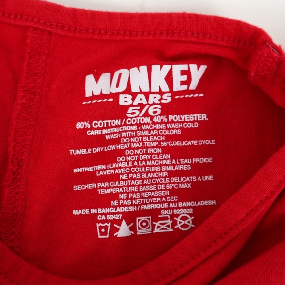 MONKEY BARS tee, girl's size 5/6 - Picture 4 of 4